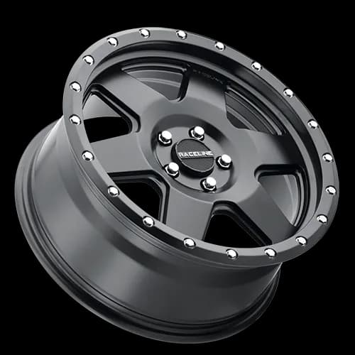 Aluminum Wheels 17x8 Boost 946B Satin Black 6 Spoke 35 Offset 5 on 108 Bolt Pattern 72.62 Bore Raceline