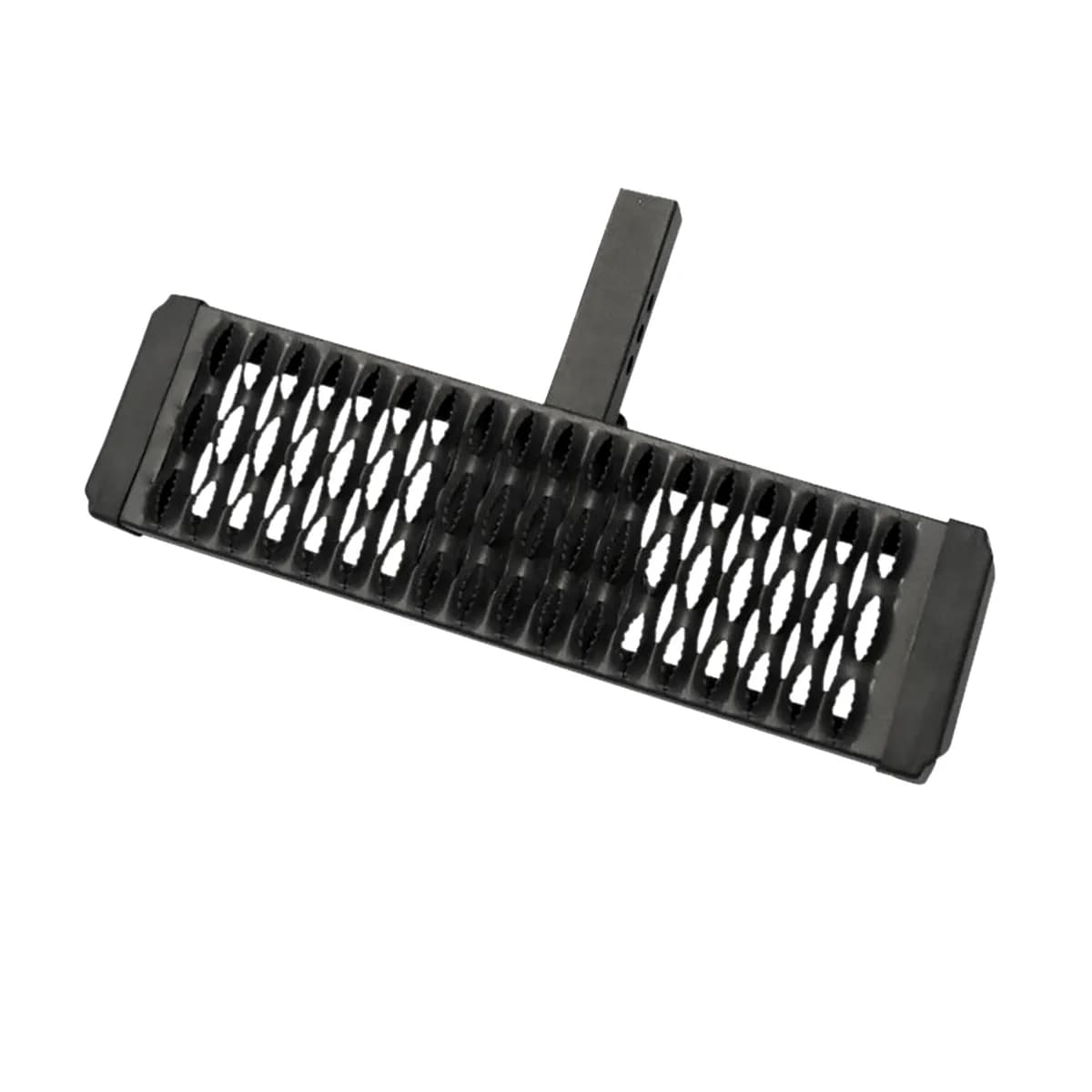 TrailFX AHS001B Hitch Mount 2 In Receivers Flat Step Stationary Pwdr Ctd Titanium Black Alum