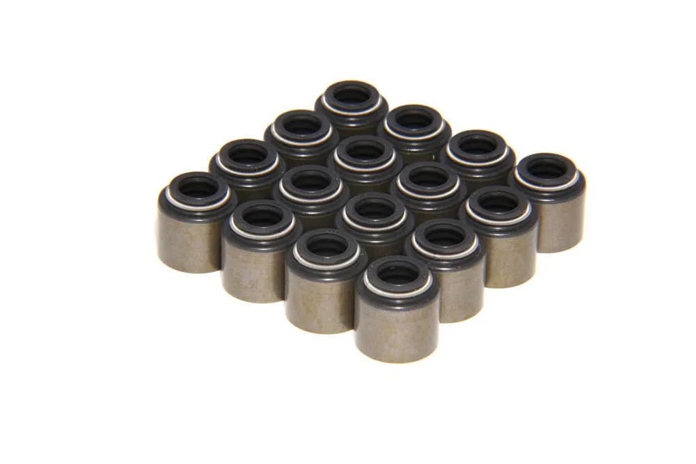 COMP Cams 511-16 Set of 16 Steel Viton Valve Seals for .500 Guide Size, 8mm Valve Stem