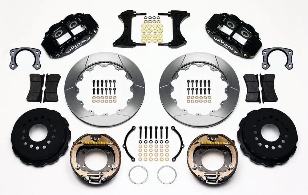 Wilwood FNSL4R Rear P-Brk Kit 12.88in Drilled Big Ford 2.50in Off Stag Mount