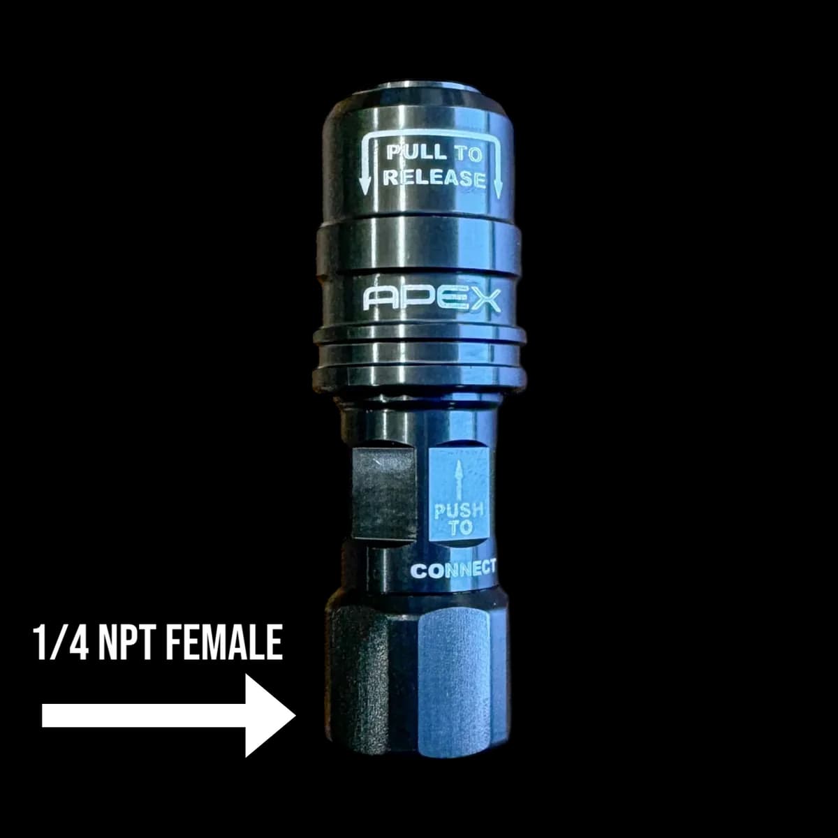 Apex Performance Assembly/Finished Good Air Chuck Push on Closed/Open hi Flow 1/4 Npt X02-12-007