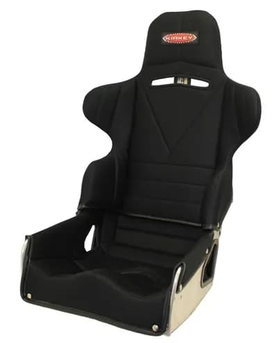 Kirkey Racing 65 Series Adjustable Road Race Seat Kit - Adjustable Layback Race Seat with Black Cover