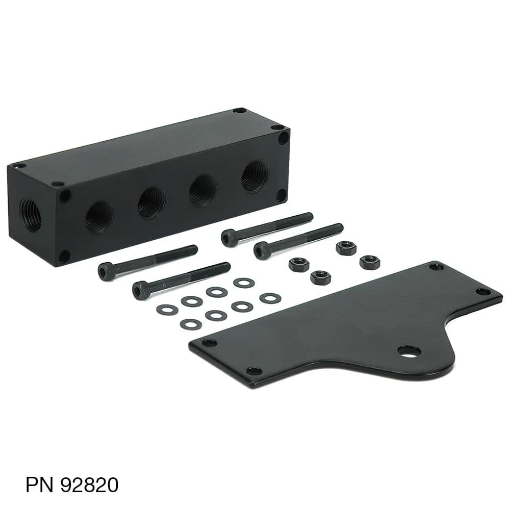8-Port Billet Manifold 1/8 Bspt, 1/4 Npt, 3/8 Npt