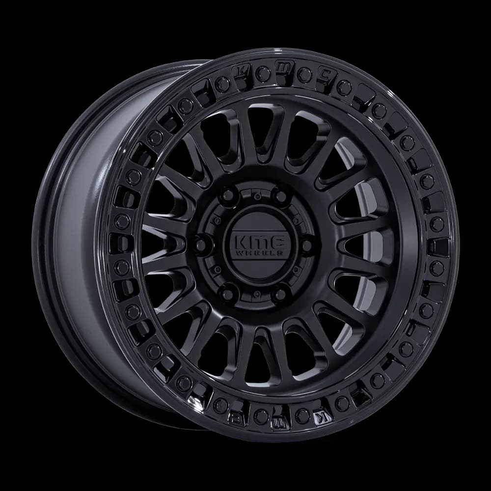Kmc Wheels | Ims Matte Black w/ Gloss Black Lip