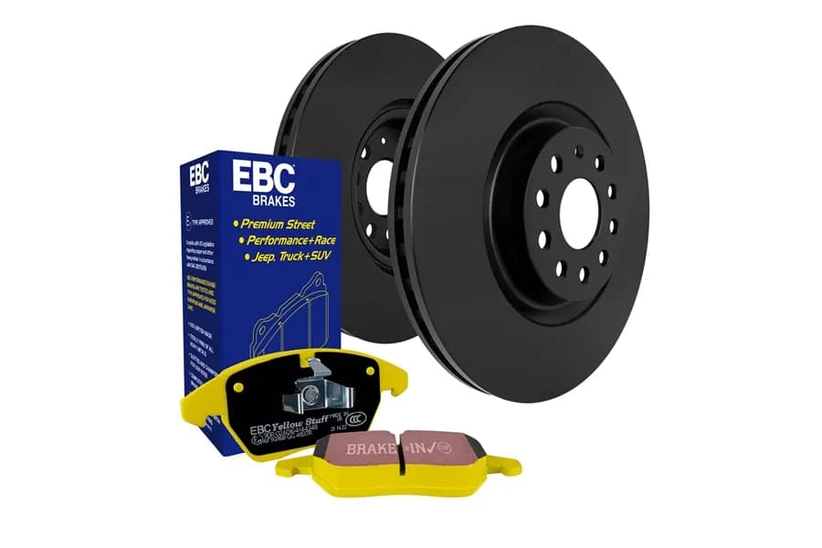 S13 Kits Yellowstuff and RK Rotors; Front; FMSI Pad No. D1273; Vented; 5 Bolt Holes; 302mm Dia.; 55mm Height; 28mm Thick; 72.1mm Center Hole Dia.;