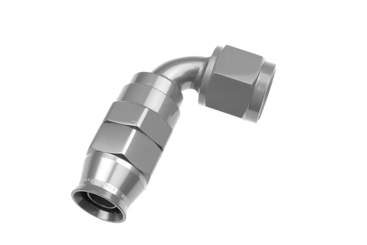 10 an 90 Degree Ptfe Reusable Hose End Clear