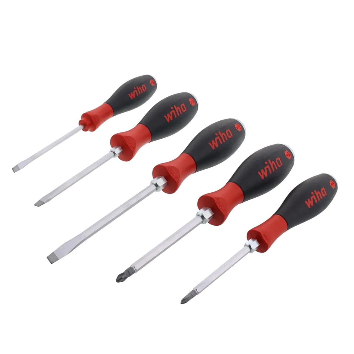 5 Piece Softfinish x Heavy Duty Slotted And Phillips Screwdriver Set