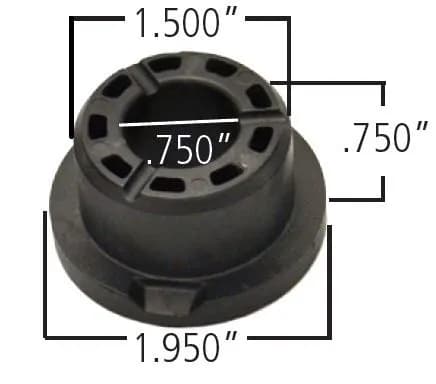 Ridetech 70010759 Delrin control arm bushing, 2.0 large OD, 1.500 small OD, .75 ID, 1.00 OAL