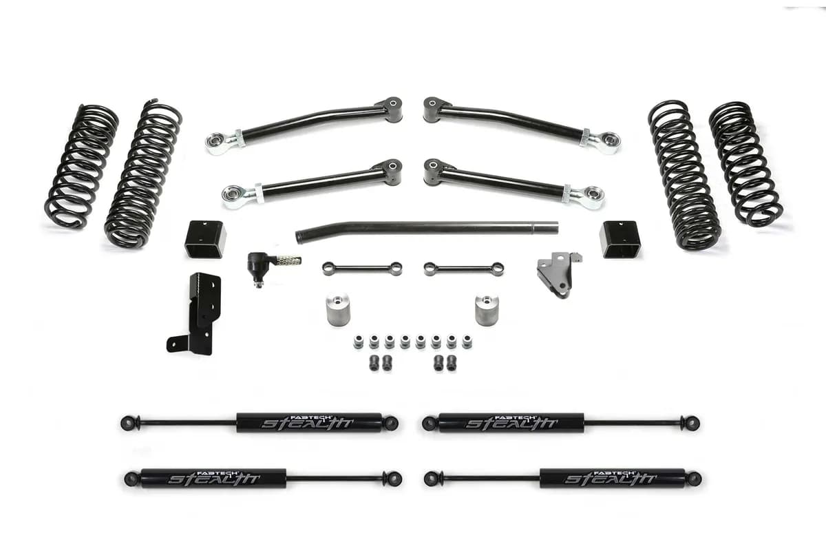Fabtech 3in Trail Suspension System W/ Stealth Shocks - JL 4Dr