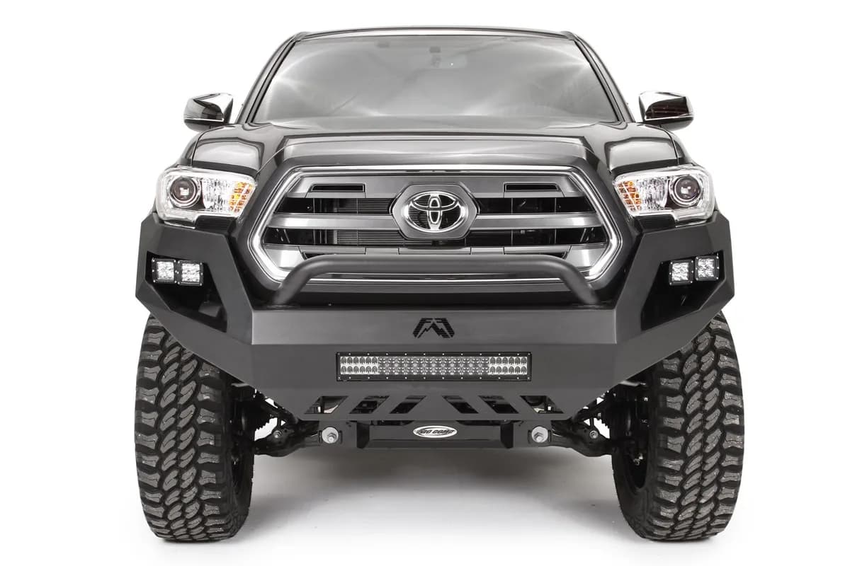 Vengeance Front Bumper; w/Low Pre-Runner Guard; Lower Cutout; 11 Gauge Steel; Black Powder Coat; 81 lbs. Weight; 22 in. Height; 76 in. Width; 25 in. Depth;