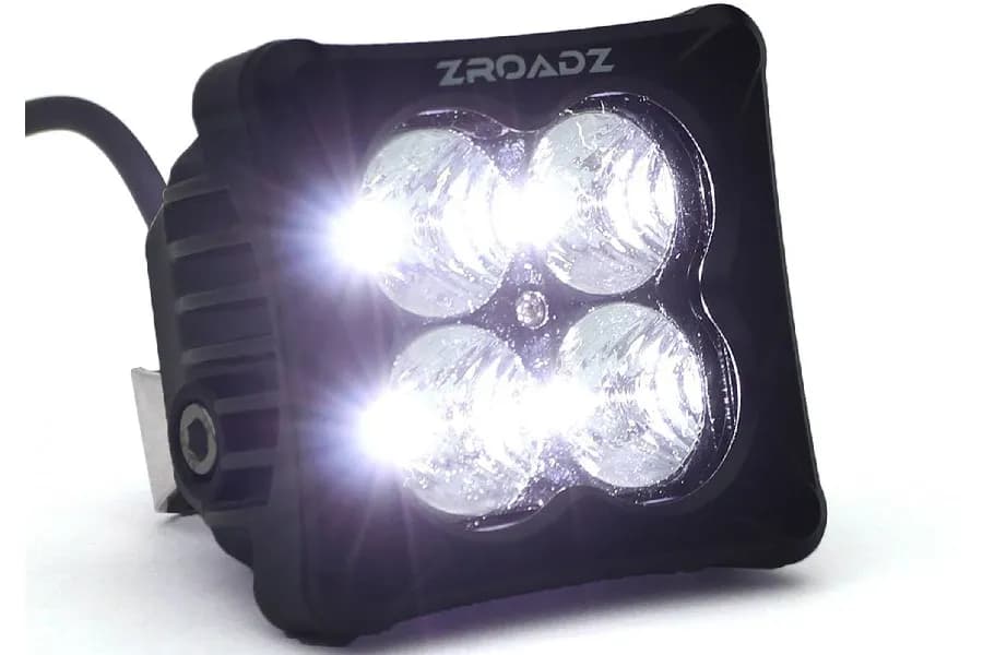 21c Bronco Front Bumper Top LED Kit(4)3in White LED Pod Light(2)3in Amber Pod L