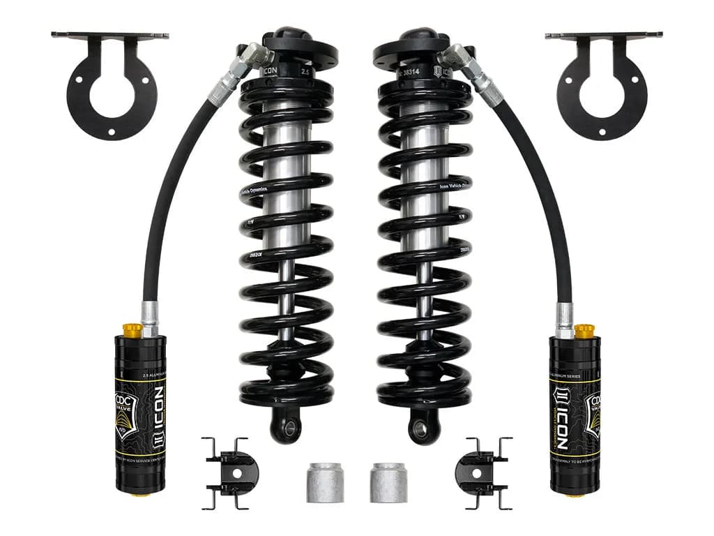 ICON 2023-2026 Ford F-250/F-350 Super Duty 4WD, 2.5-3” Lift, V.S. 2.5 Series Coilover Conversion Kit, Remote Reservoir w/ CDCV