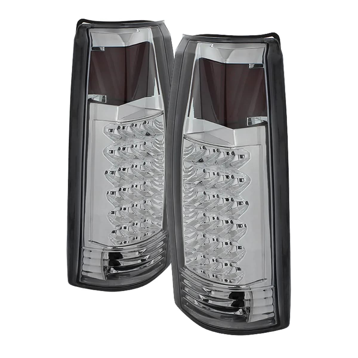 XTune LED Tail Lights; Chrome Housing; Clear Lens;