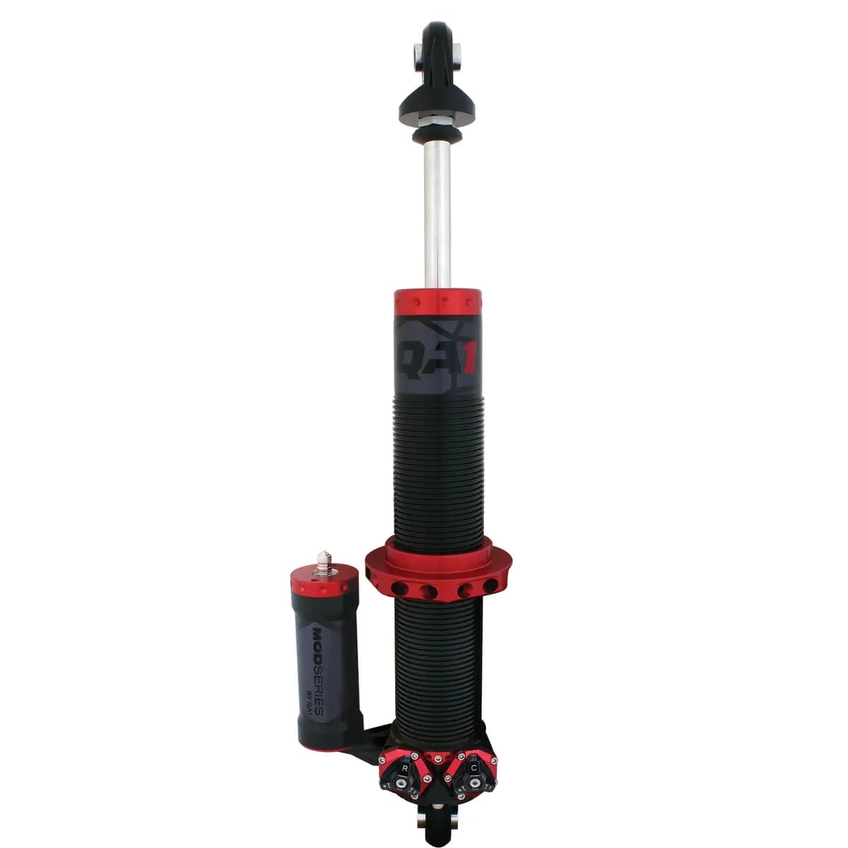 QA1 M411PL Shock, MOD C-O, LH Piggyback 10.13 Comp, 14.00Ext, 3.88 Travel, Eye-B/Eye-B