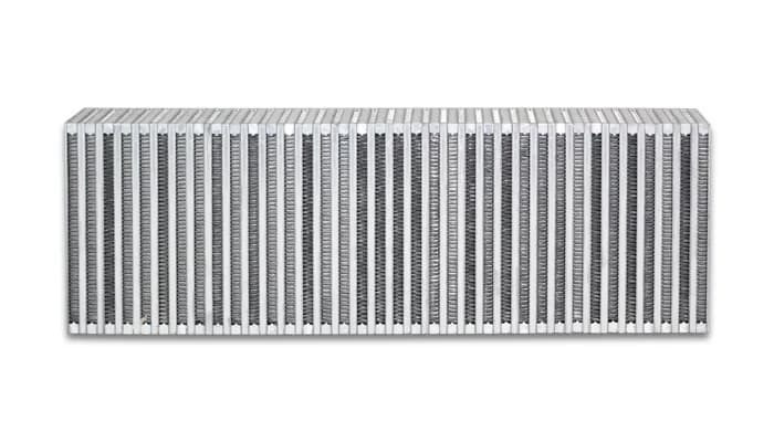 Vertical Flow Intercooler Core; 24 in. Core Width; 3.5 in. Core Thickness; 8 in. Height; 6061 Aluminum;