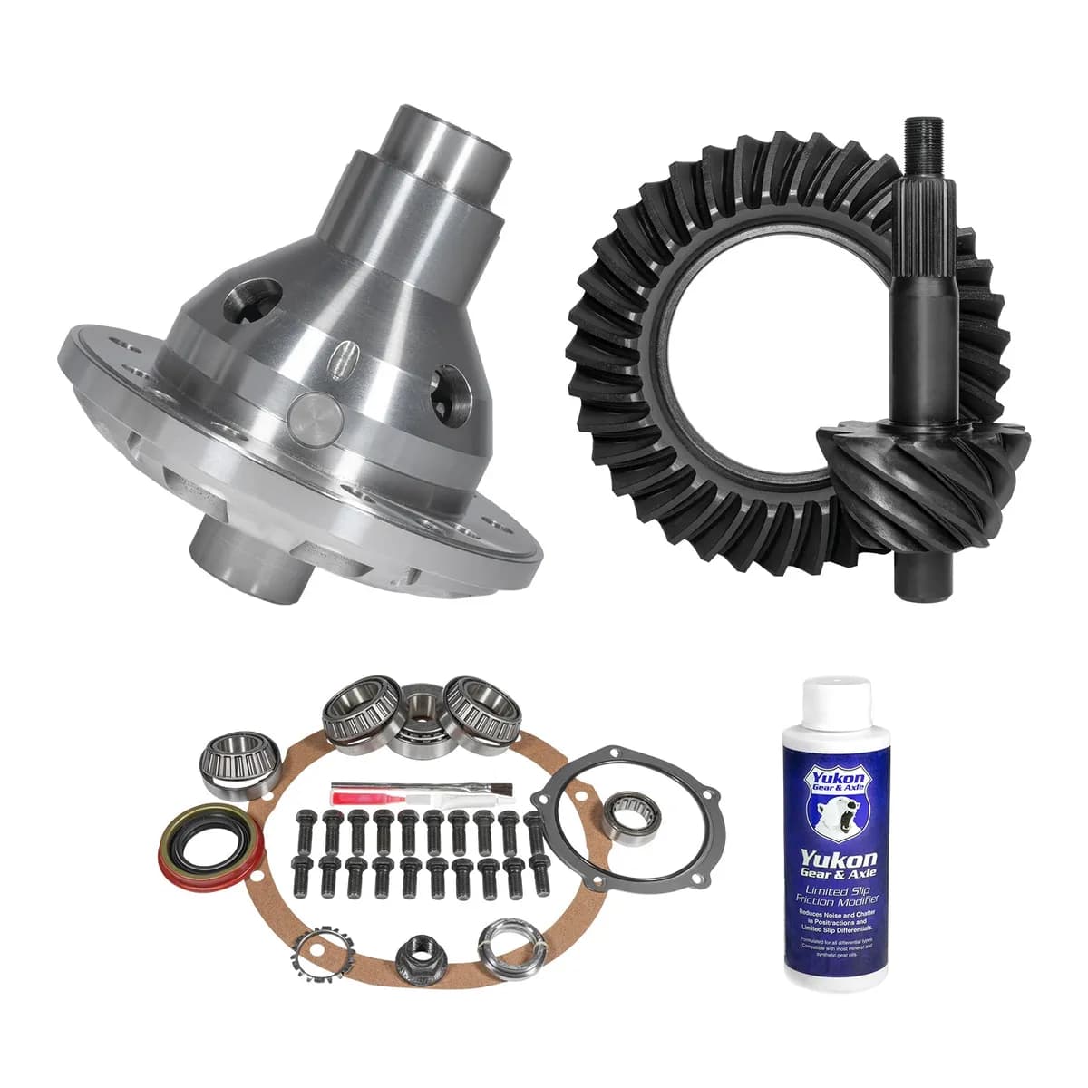 Muscle Car Limited Slip & Re-Gear Kit For Ford 9 28 Spline 3.50 Ratio 9.0 Inch Ford 3.50 Ratio R&P Gear/ Install Kit Package With 31 Spline T/L Posi (Fits 2.89 Inch Do/ Daytona Ps) Yukon Gear