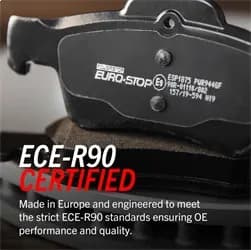 EuroStop ECE-R90 Certified Brake Pad Set