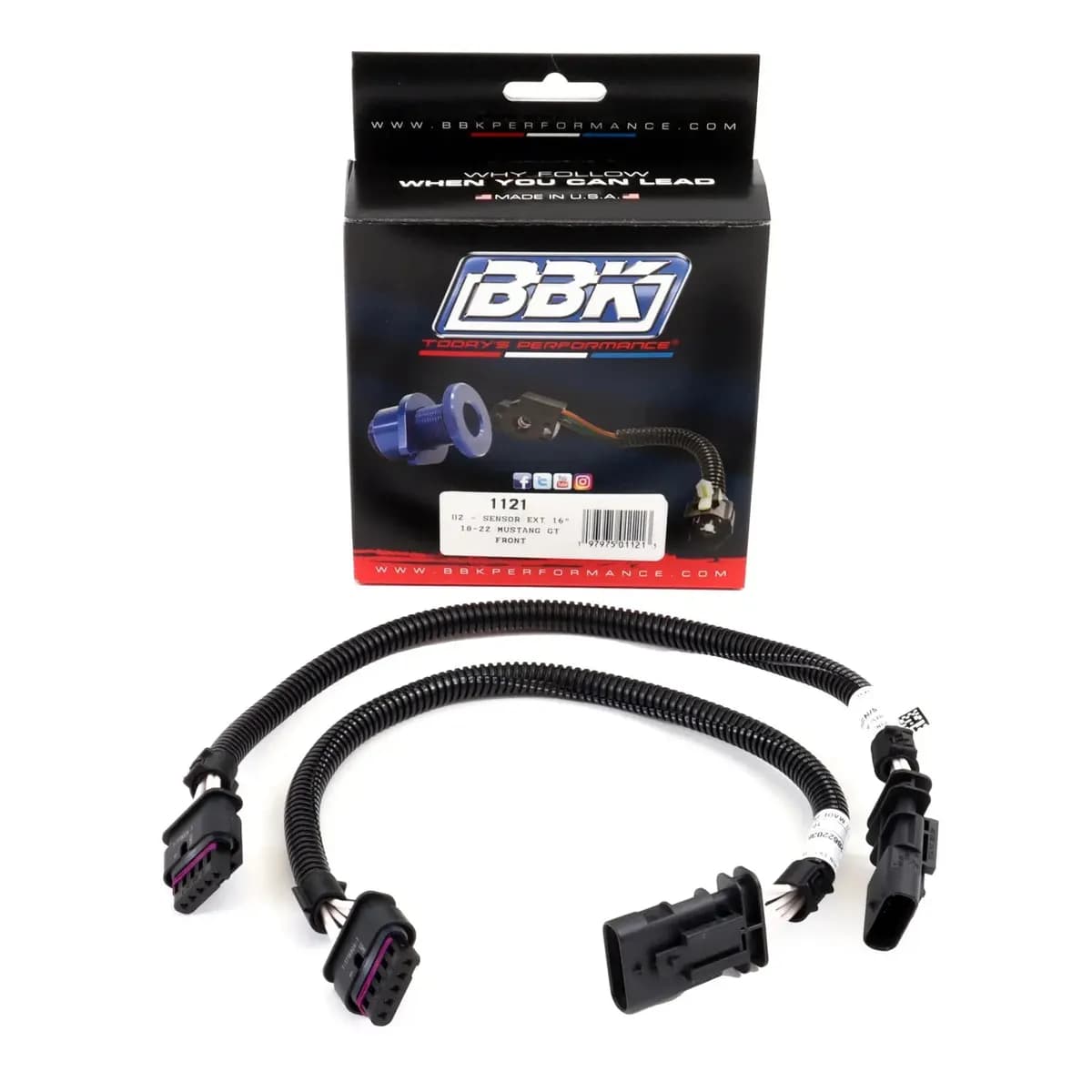 2018-2023 Mustang gt Front Wire 16 o2 Harness Extension Kit Pair