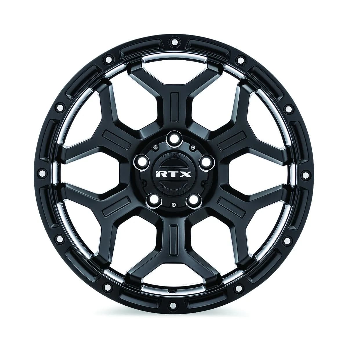 Goliath 18x9 6x139.7 Et0 Cb106.1 Satin Black Milled Rivets