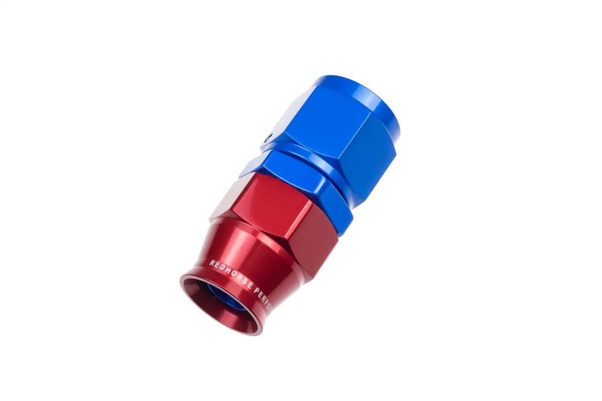 08 an Straight Ptfe Reusable Hose End Blue
