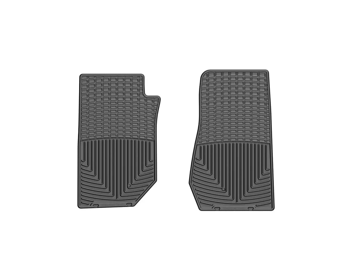 Black Front Rubber Mats Jeep Wrangler 2007 - 2013