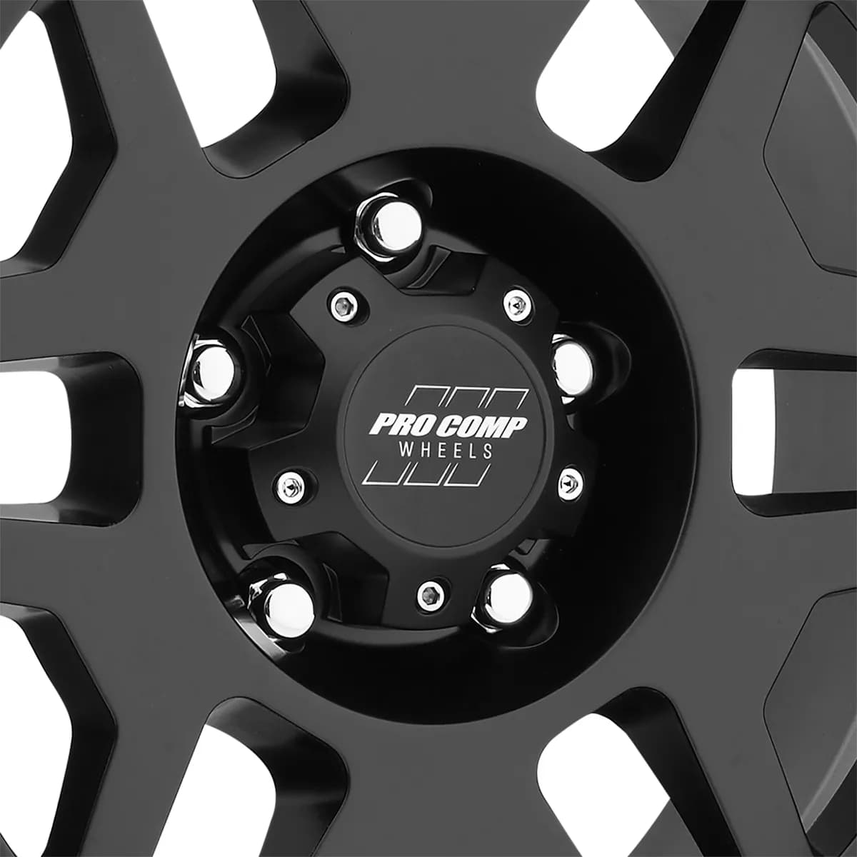Pro Comp 5041-7973 Phaser Satin Black 17X9 5x5 4.75BS Offset -6mm Cap P/N 5041550000
