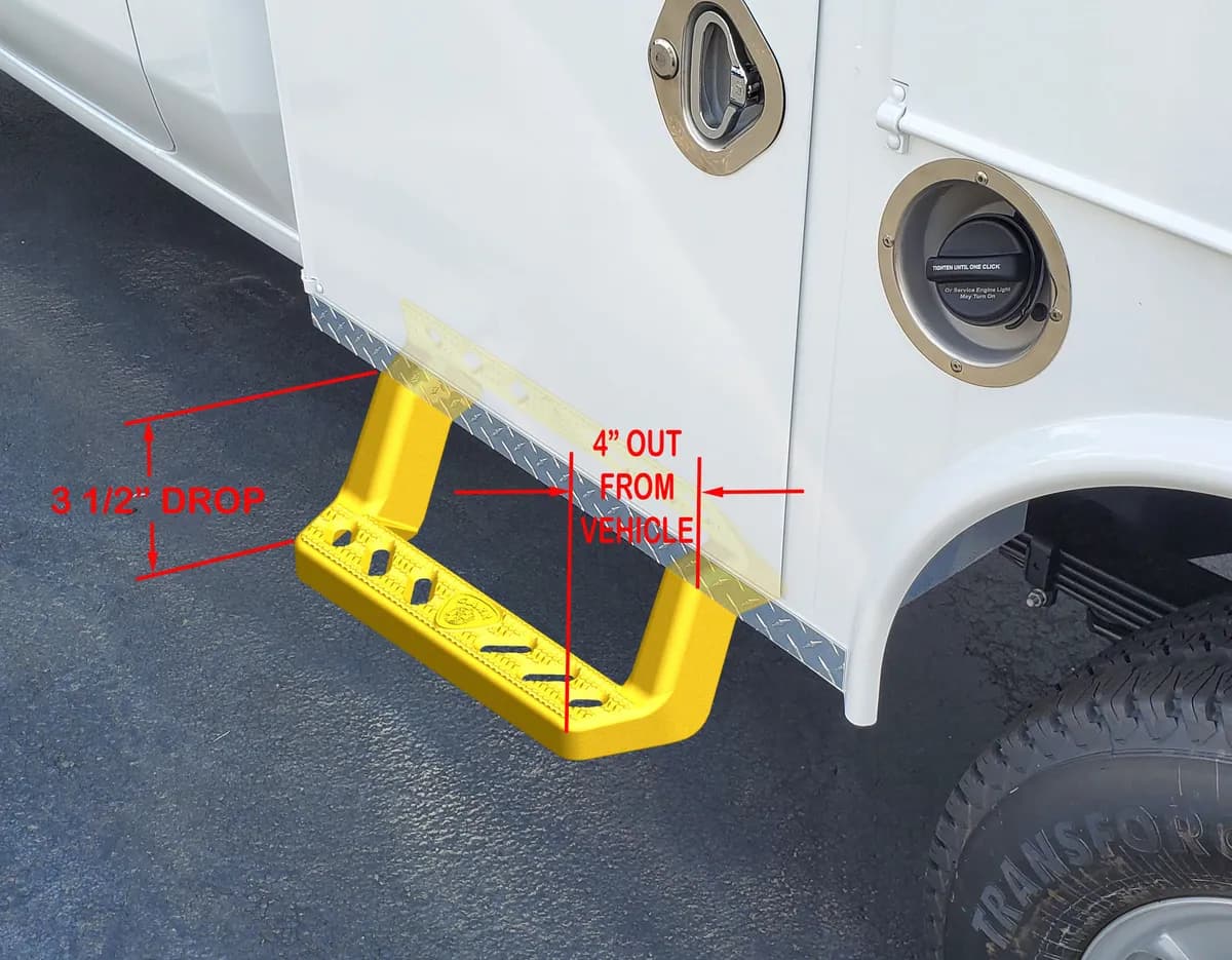 Carr - 150102-1 - Underbody Access Step - XM3 Polished - Single