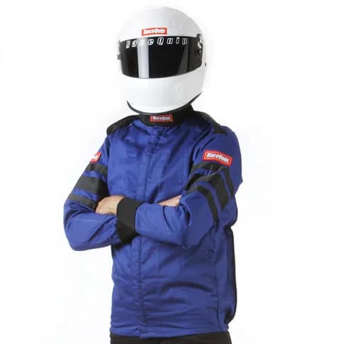 Multi Layer Racing Driver Fire Suit Jacket; Sfi 3.2a/ 5 ; Blue Large