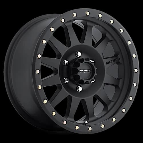 Aluminum Wheels 18x9 Double Standard MR304 Bolt Pattern 6 On 139.7 Offset -12 Lip Size 3.86 Matte Black MB Method