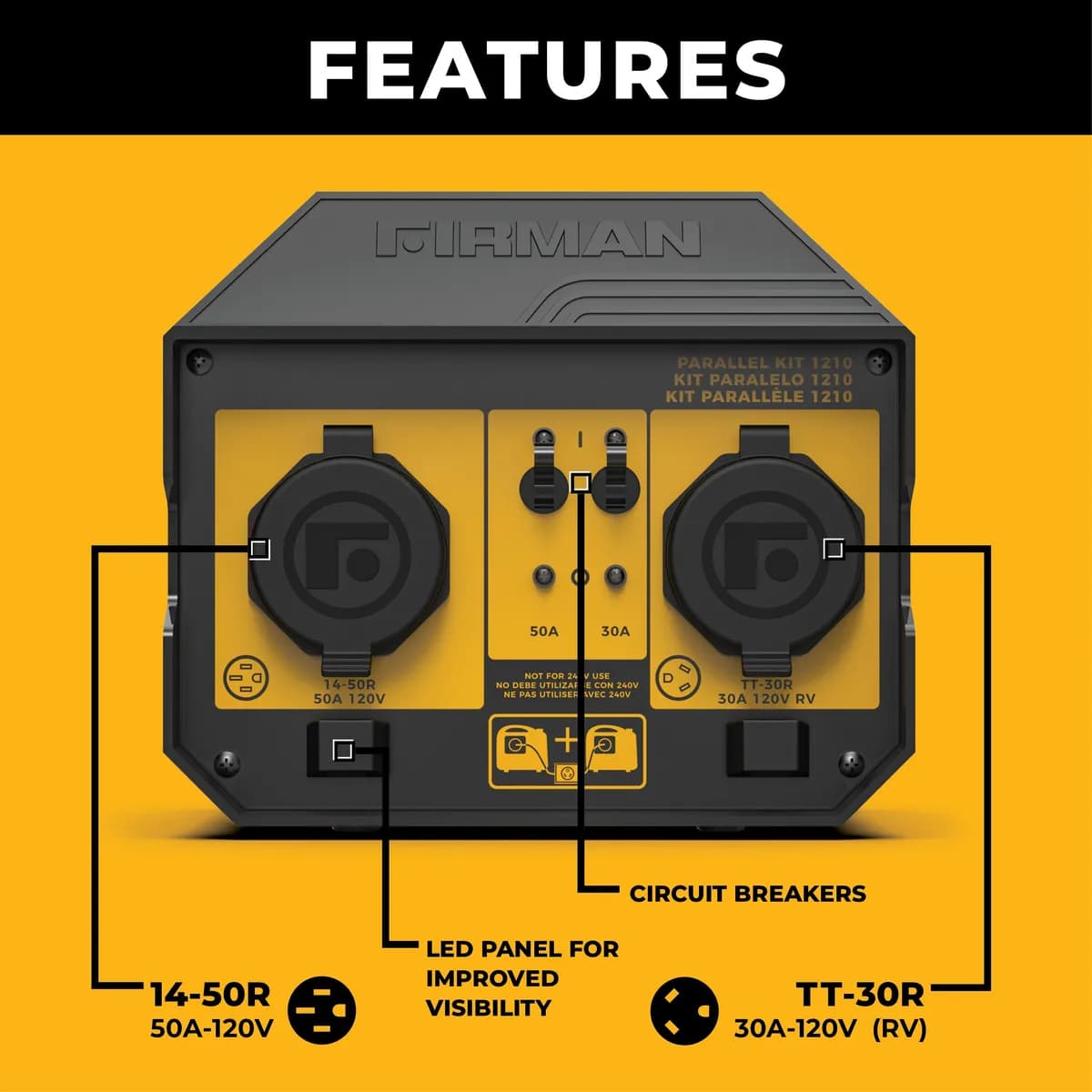 50/30a Portable Generator Parallel Kit