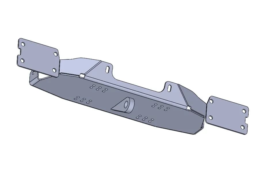 18c Wrangler/20c Gladiator Krawler Lite Winch Plate With Recovery Point Raw