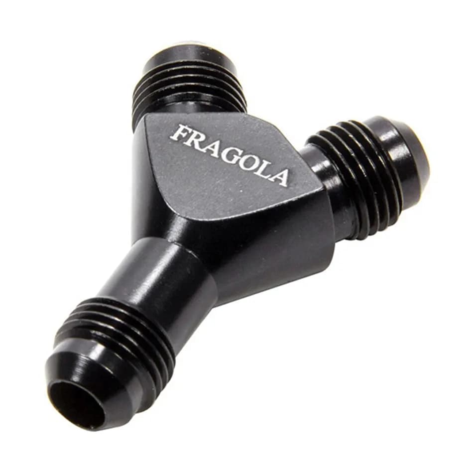 Yfitting 6an Male Inlet x 4an Male Outlets Black