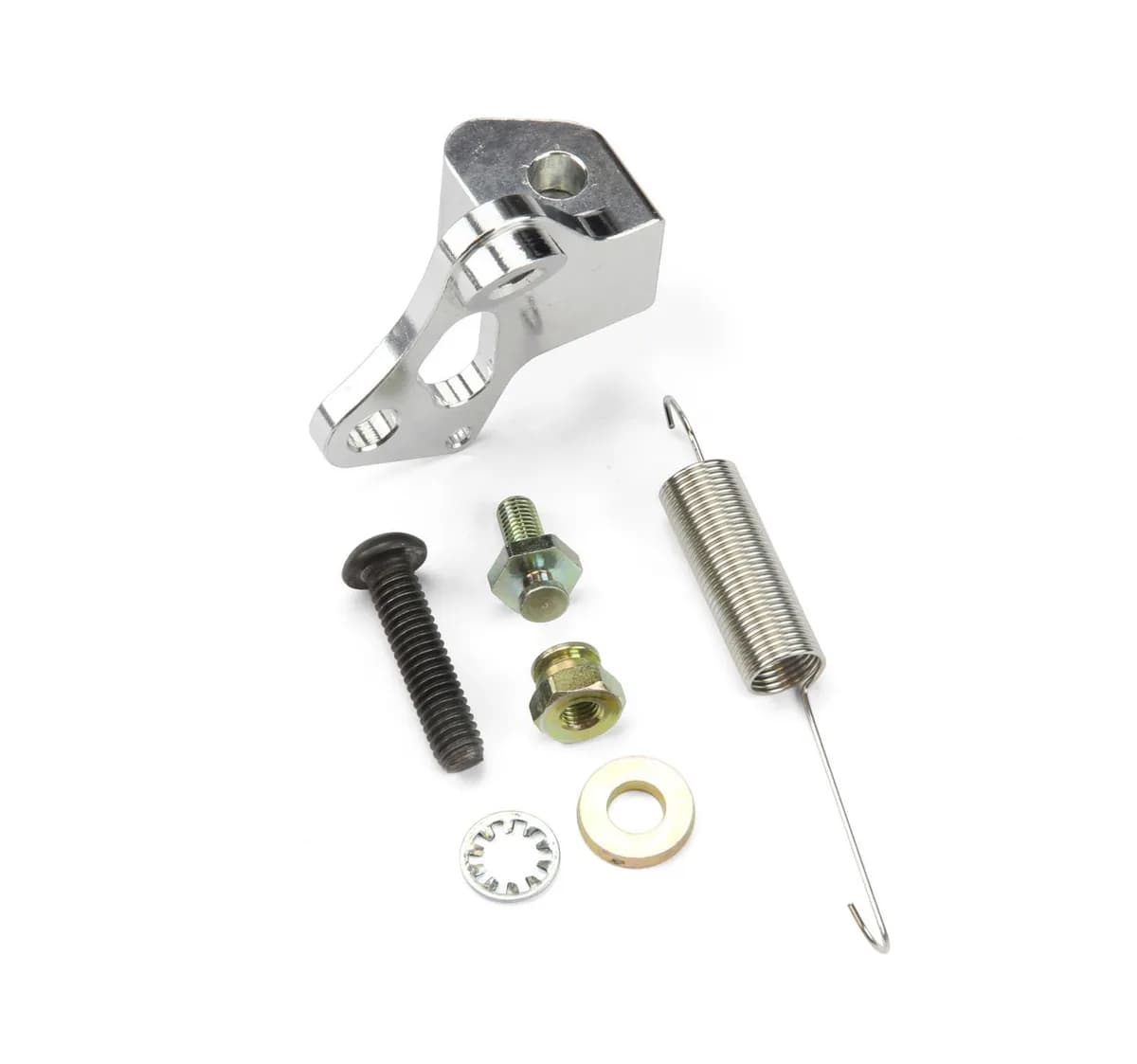 Throttle Cable And Kickdown Cable Bracket; Fits w/Edelbrock Pro-Flo 4 w/4150 Throttle Body; Brite;