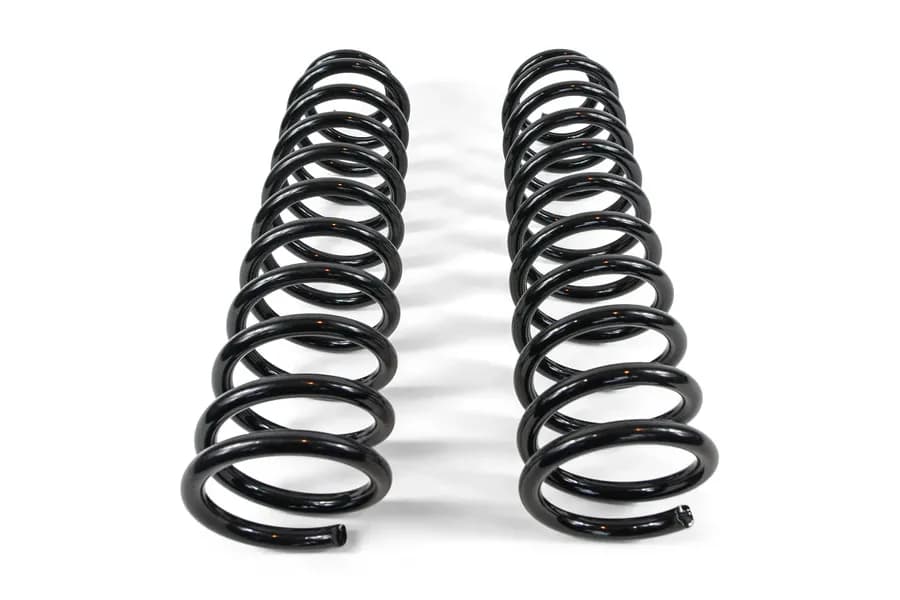 2.5 Inch Front Coil Springs 07-18 JK 2.5 Inch Front Coil Springs 18+ JL-V6 Or Wrangler 1.5 Inch Front Coil Springs 20-23 Wrangler 1.5 Inch Front Coil Springs 21+ JL-V8 392 Or Gladiator 1.5 Inch Front Coil Springs 20+ JT