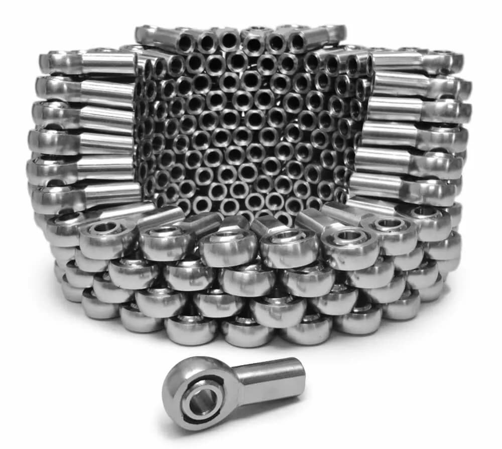 Inch Female Steel Housing, PTFE Race 1/4-28 RH 100 Pack
