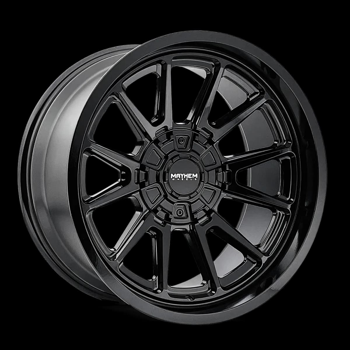 "mayhem Intrepid 8116 Gloss Black 18x9 5x5 w/ 4.5"" bs - 8116-8952b"