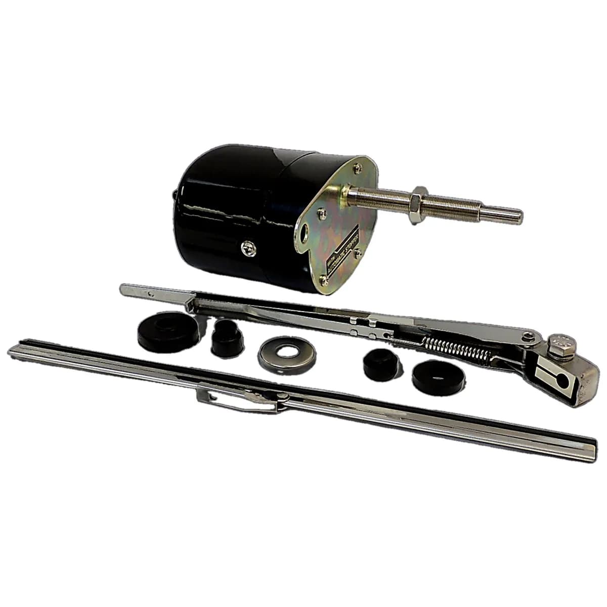 1941-1945 MB;1945-1949 CJ-2A;1948-1953 CJ-3A;1952-1952 M38 w/ 12 Volt Electrical System;1952-1963 M38A1 w/ 12 Volt Electrical System;1953-1958 CJ-3B;1955-1958 CJ-5;1955-1958 CJ-6;12 Volt Wiper Motor Kit; Includes Motor Arm Blade and Mounting Grommets