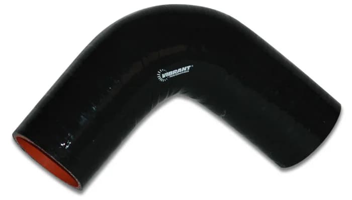 90 Degree Hose Coupler; 3.5 in. ID; 3.5 in. Leg Length From Tangent; 3.5 in. Centerline Radius; 25 PSI Maximum Operating Pressure; 0.2 in. Wall Thickness; Black;