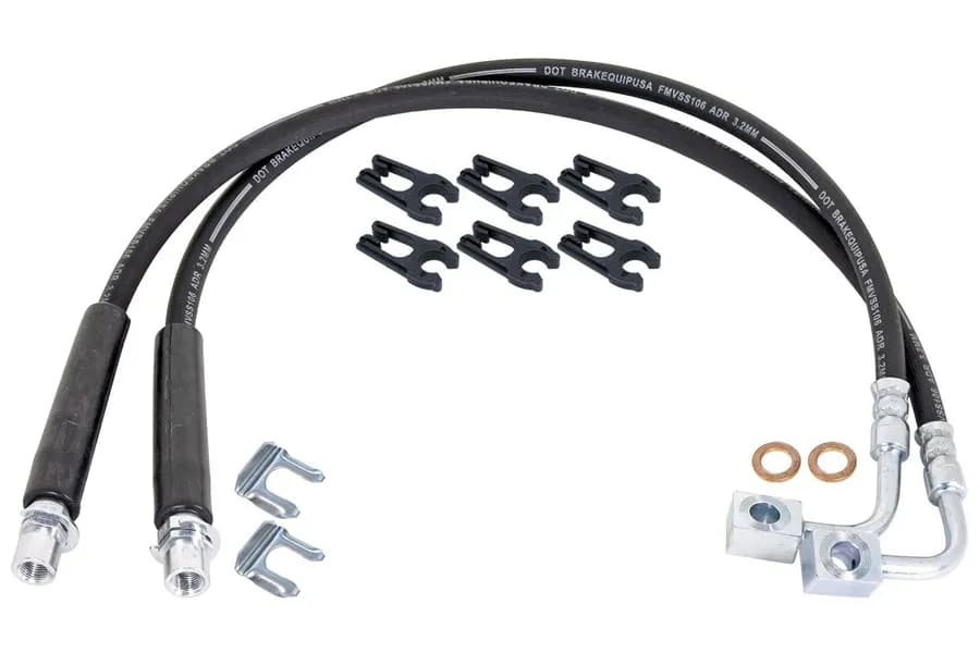 Gladiator Extended Rear Braided Brake Hose Kit For 20-Pres Jeep Gladiator JT RockJock 4x4