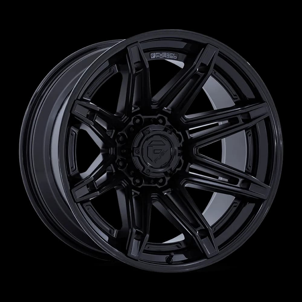 Fuel Wheels | Brawl | Matte Black w/ Gloss Black Lip