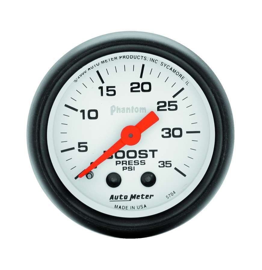 AutoMeter Gauge, Boost, 2 1/16", 35psi, Mechanical, Phantom