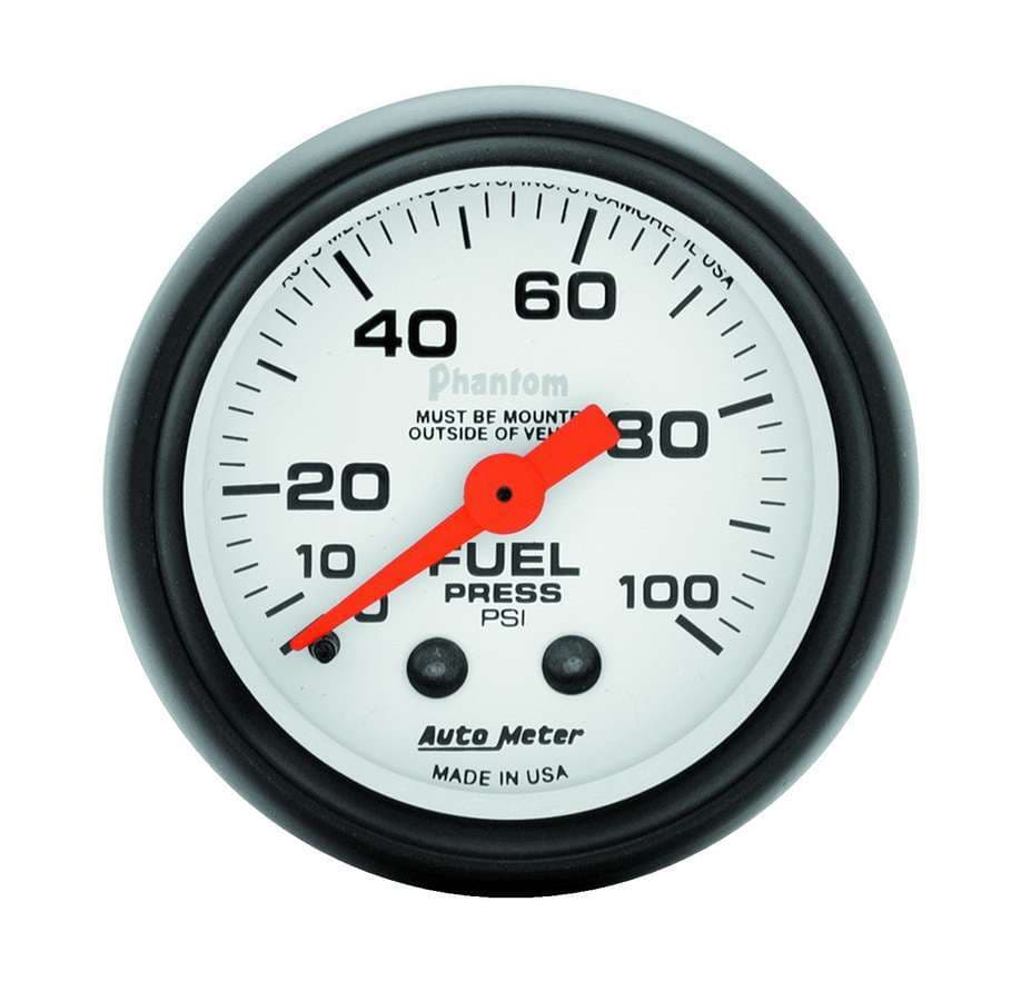 AutoMeter Gauge, Fuel Pressure, 2 1/16", 100psi, Mechanical, Phantom