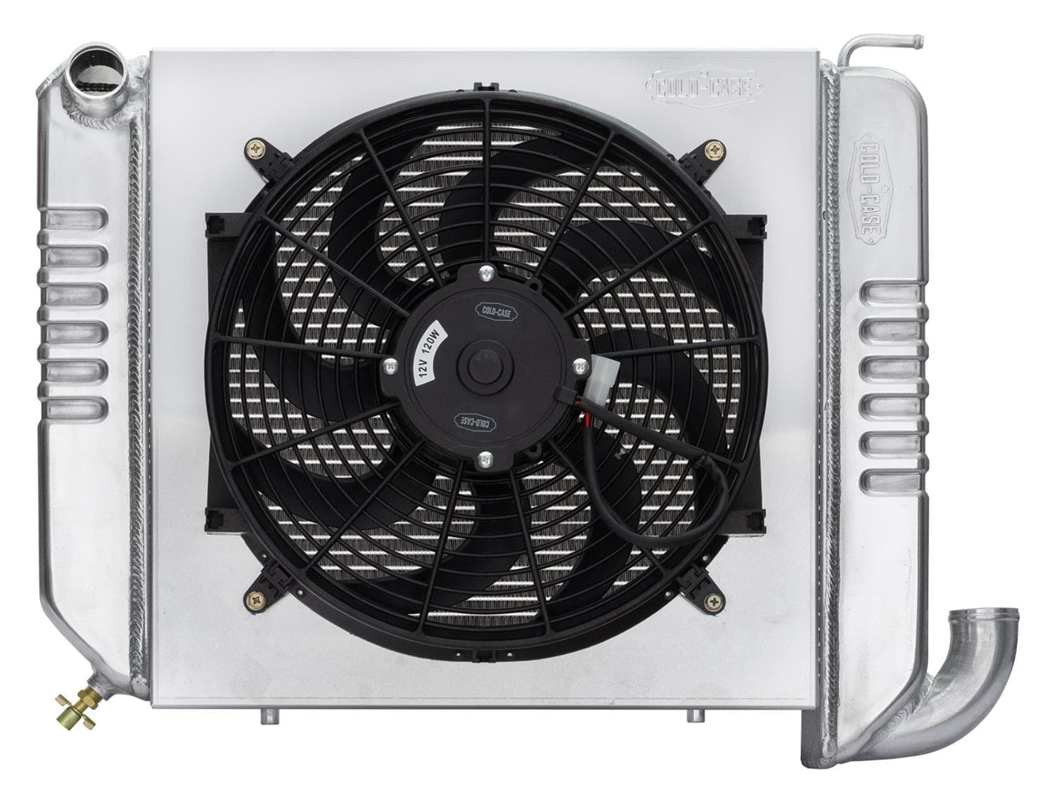 COLD-CASE Radiators Cold Case Radiators 63-64 Corvette Small Block Aluminum Radiator Single 16 Inch Fan Kit Cold Case Radiators CHV709K