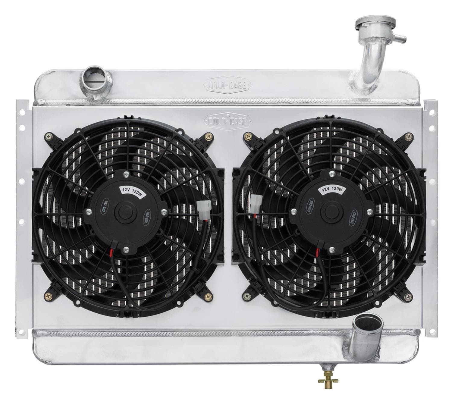COLD-CASE Radiators Cold Case Radiators 56-60 Corvette Aluminum Radiator Dual 12 Inch Fan Kit Cold Case Radiators CHV710K