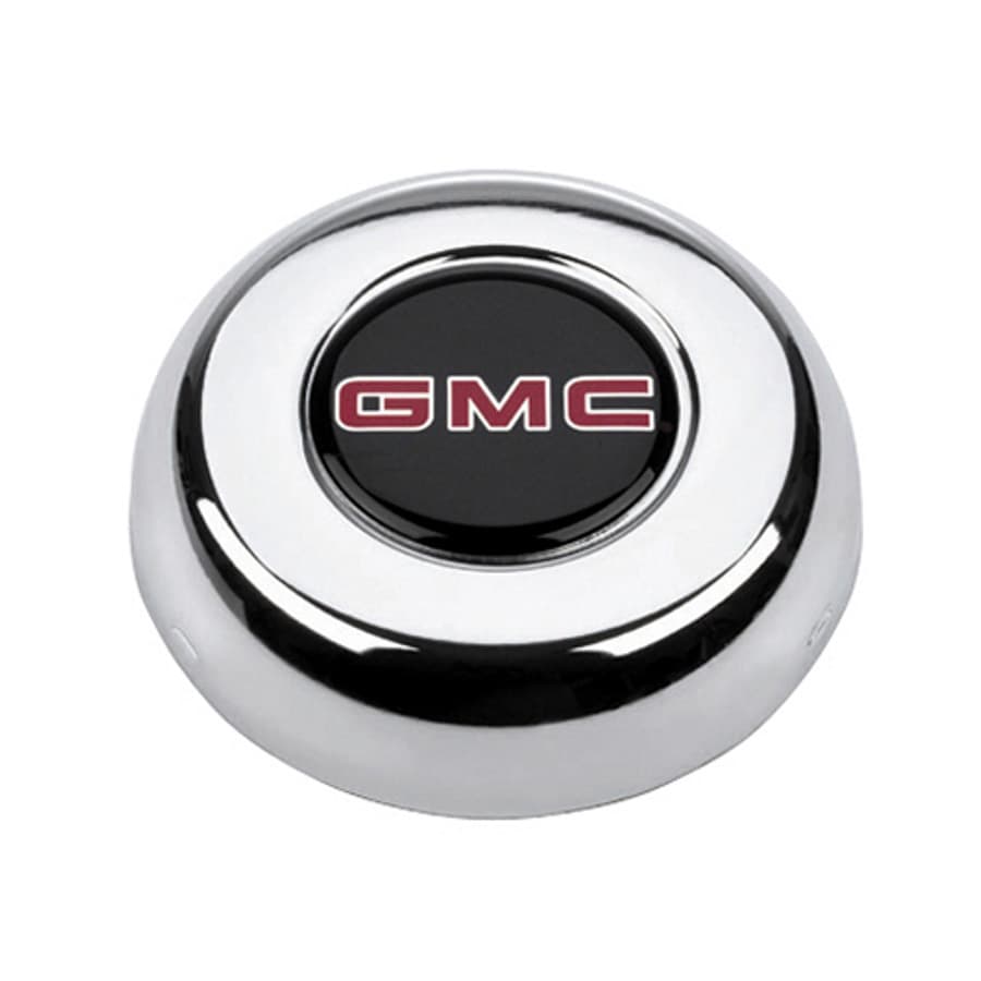 Grant GM Licensed Horn Button; Chrome; GMC Truck®; Classic/Challenger Wheels;