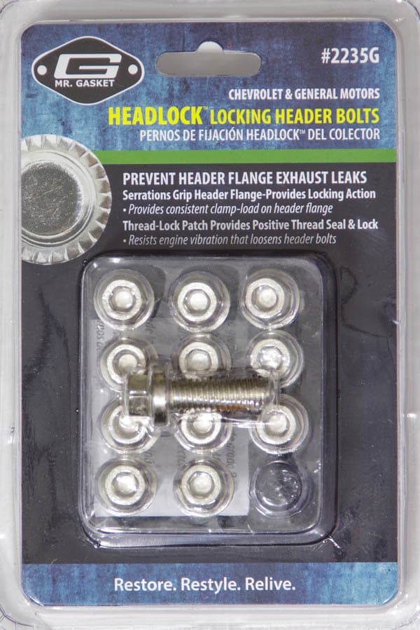 Mr Gasket Locking Header Bolt Kit 8mm x 1.25 x 1.0mm 12pk