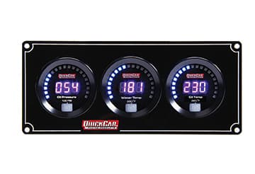 Quickcar Racing Digital 3-Gauge Panel OP/WT/OT