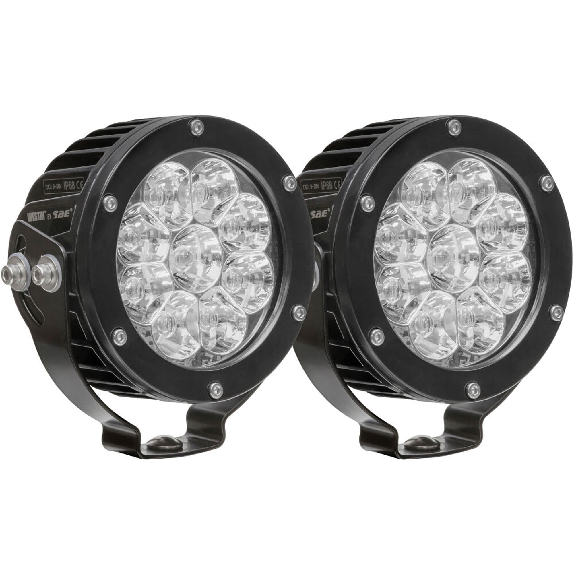 AXIS LED AUXILIARY LIGHT 4.75IN SPOT W/3W OSRAM (SET OF 2) BLACK (WIRING HARNESS & BRACKETS INCL)