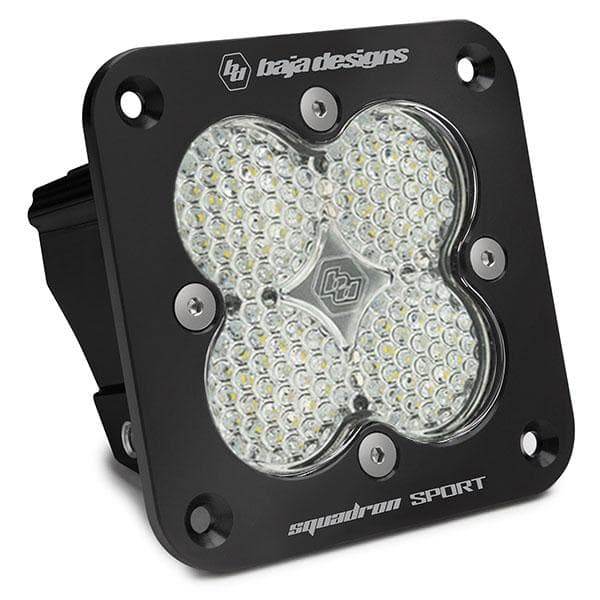 Baja Designs Flush Mount LED Light Pod Black Clear Lens Work/Scene Pattern Squadron Sport Baja Designs