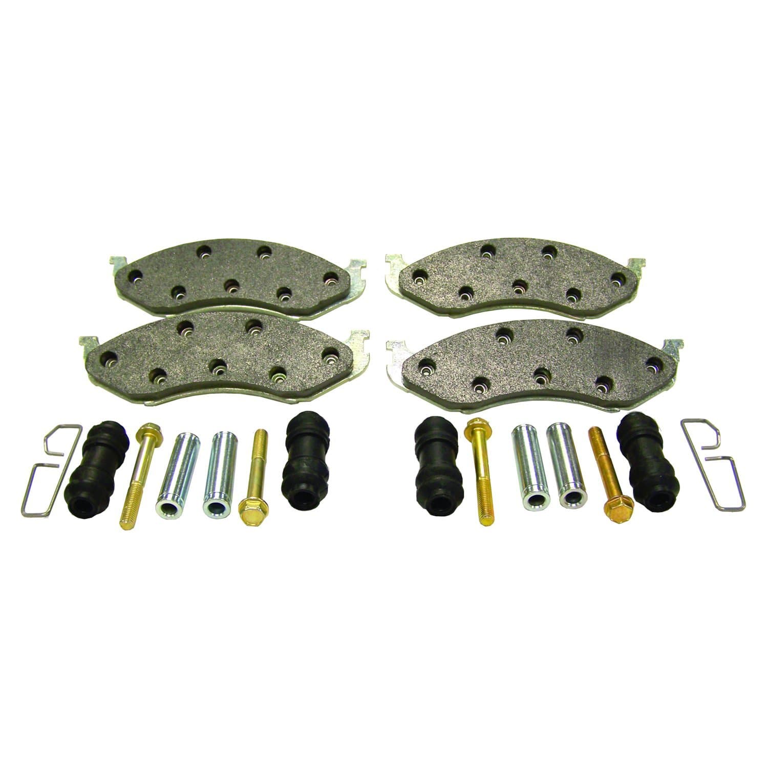 Crown Automotive Jeep Replacement 1990-1996 Cherokee XJ Front; Kit Includes: Titanium Pad Set Caliper Bushings Sleeves Clips and Pins 1990-1992 Comanche MJ Front; Kit Includes: Titanium Pad Set Caliper Bushings Sleeves Clips and Pins 1990-1995 Wrangler YJ Front; Kit Includes: Ti